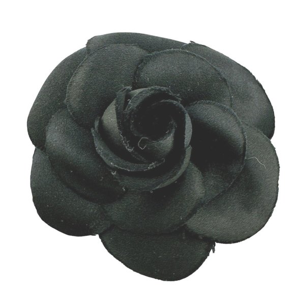 CHANEL tweed COCO Mark Trim Camellia Brooch Corsage Accessories purple main image 0